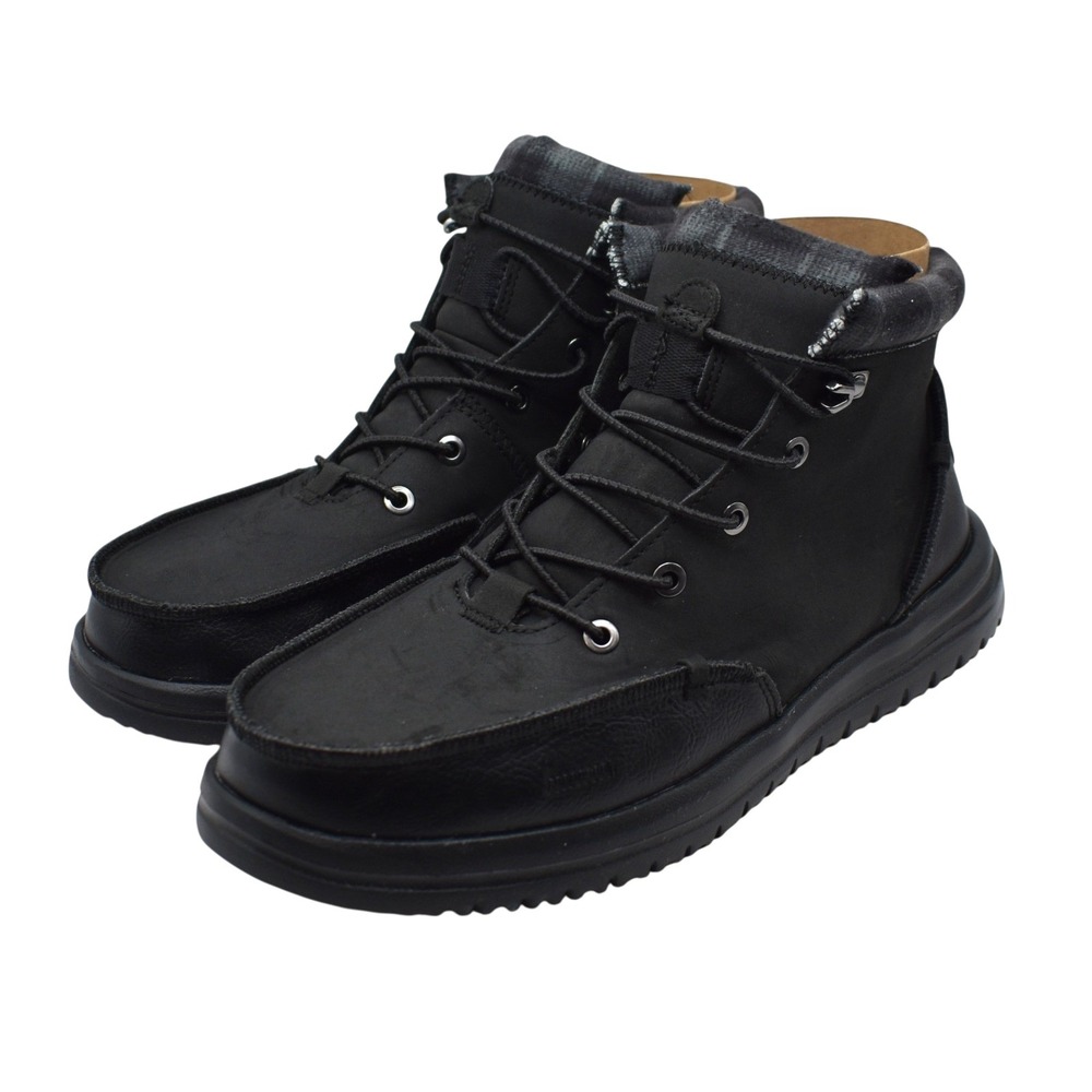 Hey Dude Bradley Classic Casual Boots Mens 9 Black Water Repellent NEW 42067-001